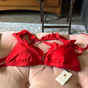 M shade shore swim top red NWT